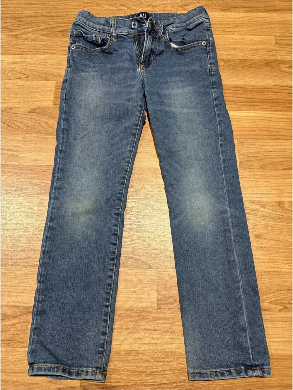 GAP Kids Boys Stretch Slim Jeans Medium Wash Blue Denim Size  8 Regular